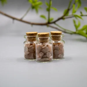 Mini Glas Flaske (3ml) m. Månesten