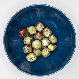 Poleret Drage Jaspis Lommesten - SoulCandy.dk