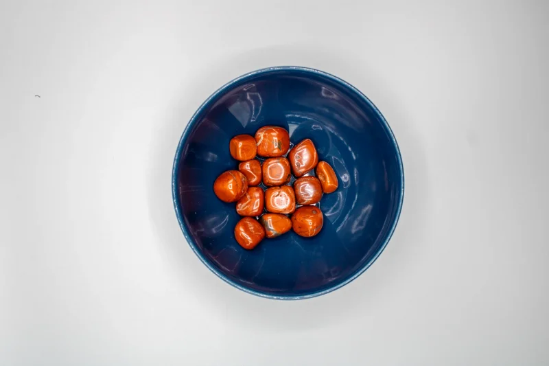 Poleret Rød Jaspis Lommesten - SoulCandy.dk