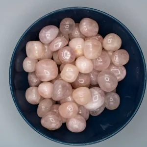 Poleret Rosenkvarts Lommesten - SoulCandy.dk