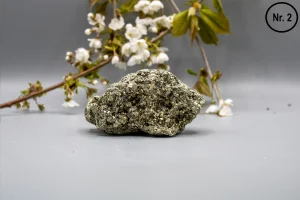 Rå Pyrit Klynge - Nr. 2 - 610g, 11cm