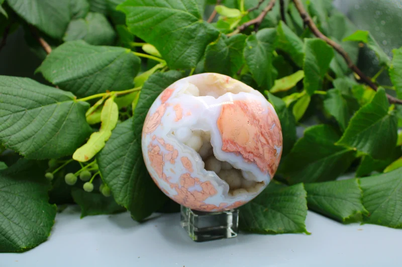 Druzy Pink Agat Kugle (1)