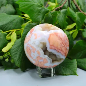 Druzy Pink Agat Kugle (1)