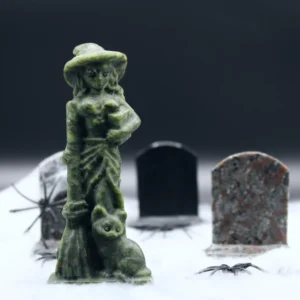 Grøn Jade Heks m. Kat