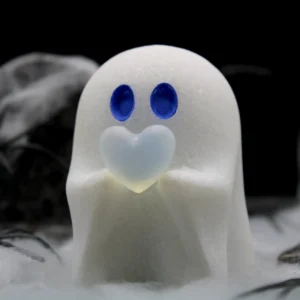 Hvid Jade Spøgelse m. Hjerte (2)