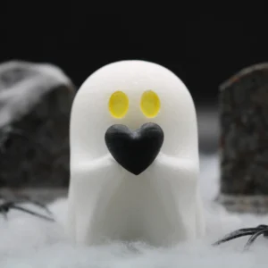 Hvid Jade Spøgelse m. Hjerte (2)