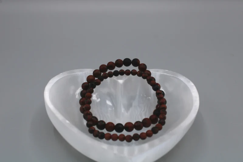 Mahogni Obsidian Armbånd (2)