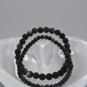 Sølv Obsidian Armbånd (2)