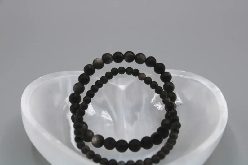 Sølv Obsidian Armbånd (2)
