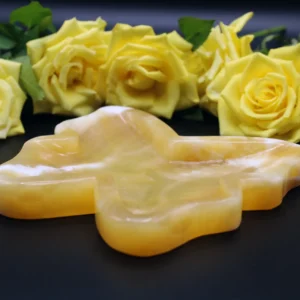 Orange Calcit Sommerfugl Skål (2)